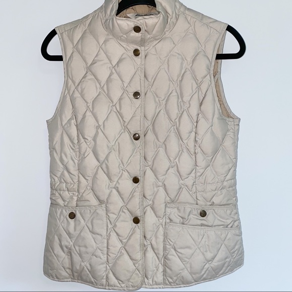 Eddie Bauer Diamond Quilt Goose Down Vest - Picture 4 of 12